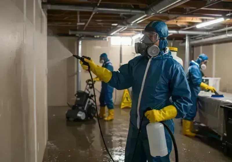 Basement Sanitization and Antimicrobial Treatment process in Huntsville, MO